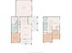 A two-story floor plan displaying the dimensions and layout of each room at 9121 Laureate Blvd, Orlando, FL 32827