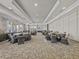 Well-lit meeting room featuring round tables with black linens and decorative gold sashes, ideal for events and gatherings at 1351 Venezia Ct # 201, Davenport, FL 33896
