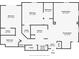 Detailed floor plan showcasing the layout, room dimensions, and closet space at 193 Longview Ave # 203, Celebration, FL 34747
