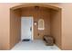 Inviting entryway with decorative accents and a convenient bench for seating at 2708 Camaro Dr, Kissimmee, FL 34746