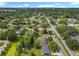 Aerial view showing the landscape with residences and tree lined neighborhood streets at 5312 Kingswood Dr, Orlando, FL 32810