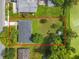 Aerial view of the property, highlighting the layout, lot size, and surrounding landscape at 5312 Kingswood Dr, Orlando, FL 32810