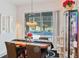 Bright dining room with backyard views of the pool and patio area at 6808 Goldflower Ave, Harmony, FL 34773