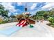 A vibrant water park features a pirate ship with water slides, providing a fun and refreshing experience at 816 Longboat Dr, Davenport, FL 33896