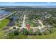 A residential neighborhood features well-maintained homes, with a nearby lake, and mature trees at 1525 Gants Cir, Kissimmee, FL 34744