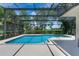 Refreshing pool with a screened enclosure, surrounded by lush greenery for a tranquil escape at 1525 Gants Cir, Kissimmee, FL 34744