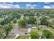 Overhead view showing tree-lined streets, homes, and yards in the surrounding neighborhood at 1710 Thor Ave, Apopka, FL 32703