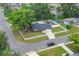 Aerial shot displaying this home's landscaping, backyard, neighborhood, and proximity to neighborhood at 1710 Thor Ave, Apopka, FL 32703