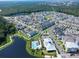 Beautiful aerial view of a Primary-planned community with stunning homes, lakes, and lush landscaping at 1855 Treasure Cv, Kissimmee, FL 34747