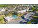 Aerial shot shows the community pool with ample parking at 1891 Caralee Blvd # 3, Orlando, FL 32822
