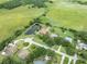 A high angle of a vast property featuring a peaceful pond, lush greenery, and an inviting home in a serene setting at 2695 Hilliard Ct, Kissimmee, FL 34744