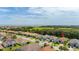 Aerial image showcasing a residential area with homes near a lake, highlighted with a locator pin at 3837 Carrick Bend Dr, Kissimmee, FL 34746