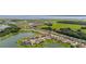 Gorgeous aerial view of a lakeside community with meticulously planned home sites and nearby natural beauty at 3837 Carrick Bend Dr, Kissimmee, FL 34746