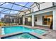 Enjoy a private pool with a screened-in patio, offering a relaxing outdoor experience at 4547 Narrative Ln, Kissimmee, FL 34746