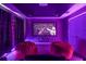 Enjoy movie nights in this theater room with beanbag chairs and Star Wars themed decor at 4547 Narrative Ln, Kissimmee, FL 34746