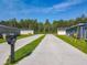 Street view showcasing the driveway and mailboxes of adjacent homes, surrounded by lush greenery and trees at 536 Bristol Cir, Kissimmee, FL 34758