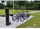 Bicycle rack and water fountain for bikers to refresh themselves at 609 Doheny Way, Casselberry, FL 32707