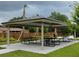 Covered picnic area with multiple tables, ideal for outdoor dining and gatherings at 609 Doheny Way, Casselberry, FL 32707