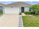 Charming one-story home with a two-car garage, walkway, and well-maintained landscaping and grass at 739 Jefferson, Davenport, FL 33837