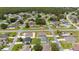 Neighborhood aerial view shows homes with landscaping and paved roads around them at 761 Parrot Ct, Kissimmee, FL 34759