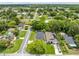 Neighborhood aerial view showcasing the tree-lined streets, residences, and a glimpse of the community's layout at 1501 Delaware Ave, St Cloud, FL 34769