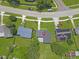 Aerial view of a home and its surrounding properties in a quiet neighborhood at 2806 Bonneville Dr, Orlando, FL 32826