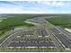 Aerial view of a community, surrounded by lakes and lush greenery at 4403 Scene Ln, Kissimmee, FL 34746