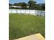 Large grassy backyard enclosed with a fence at 506 Myakka Pl, Kissimmee, FL 34759