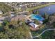 Overhead view of the community pool, clubhouse, and playground amenities, creating a vibrant community atmosphere at 1940 Banner Ln, St Cloud, FL 34769
