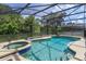 Inviting pool and spa with screened enclosure, perfect for relaxation at 2005 Royal Ridge Dr, Davenport, FL 33896