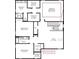 Second floor layout with bedrooms, bathrooms, and a laundry area at 2659 Park Ridge St, Apopka, FL 32712