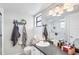 Clean bathroom, granite countertop, shower, and plenty of storage at 565 Lake Mystic Ln, Lakeland, FL 33813