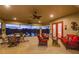 Expansive patio with ample seating, offering stunning views of the lake at 8339 Bridgeport Bay Cir, Mount Dora, FL 32757