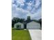 Inviting one-story home showcasing a well-kept lawn, a convenient two-car garage, and lovely landscaping at 4270 Sw 143Rd Lane Rd, Ocala, FL 34473