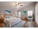 Spacious main bedroom with a ceiling fan and plenty of natural light at 582 Caledonia Pl, Sanford, FL 32771