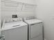 Laundry room featuring washer and dryer hookups and wire shelving at 1122 James Paul Rd, Davenport, FL 33837