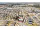 Aerial view of a residential neighborhood with houses, a lake, and community amenities at 5753 Wallis Ln, St Cloud, FL 34771