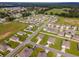 A beautiful aerial view of a suburban neighborhood featuring well-maintained homes and landscaped yards and green spaces at 684 Se 65Th Ter, Ocala, FL 34472