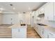 Bright kitchen featuring white cabinetry, stainless appliances, an island, and modern backsplash at 4457 Sw 84Th Street Rd, Ocala, FL 34476