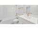 Modern bathroom with white vanity and gold fixtures at 2724 Oxford St, Orlando, FL 32803