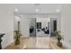 View of interior looking toward a courtyard with sliding glass doors at 1716 Palmer Ave, Winter Park, FL 32789