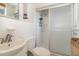 Clean bathroom with shower, sink, and toilet at 1284 Vanderbilt Dr, Ormond Beach, FL 32174