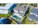 Aerial view of home with pool and backyard oasis at 9406 Dugard Ct, Orlando, FL 32827