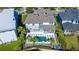 Aerial view showcasing home's pool and backyard at 9406 Dugard Ct, Orlando, FL 32827