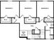 Second floor plan showcasing three bedrooms, each with a walk-in closet, and a shared bathroom at 13462 Leaping Water Way, Astatula, FL 34705