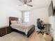 Bedroom with a double bed, desk and large closet at 3052 Cassidy Ln, Haines City, FL 33844