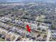 Aerial view showing home's location in a residential neighborhood at 1621 Saddlehorn Dr, Lakeland, FL 33810