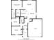 Floor plan showing a 2-bedroom, 2-bath home with open living spaces at 1621 Saddlehorn Dr, Lakeland, FL 33810