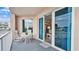 Private balcony with table and chairs, overlooking the ocean at 3737 S Atlantic Ave # 204, Daytona Beach Shores, FL 32118