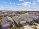 Aerial view of house and neighborhood with a lake in the distance at 4832 Cranberry Way, Lakeland, FL 33811